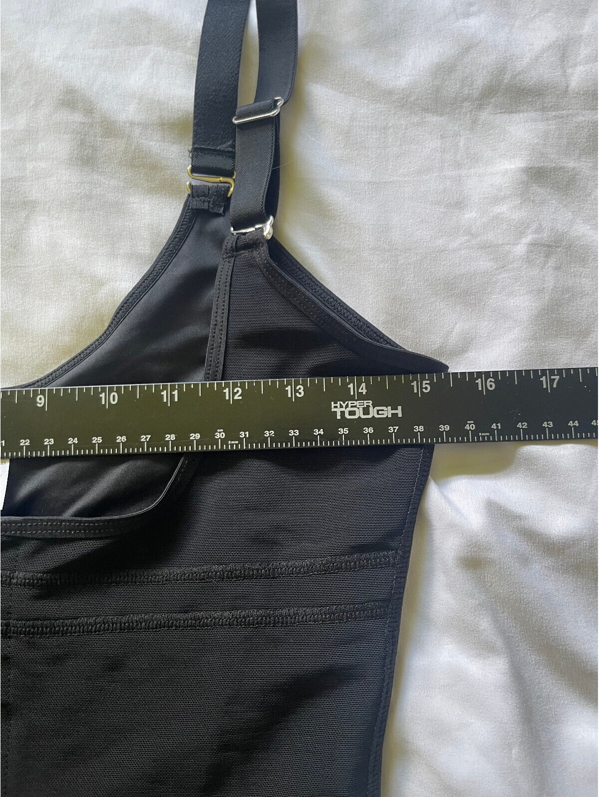 Shaperx Black Shapewear Bodysuit With Adjus.Straps And Front Zipper, Size L Nwt — image 8 of 8